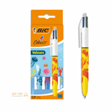 Stylo Bic 4 couleurs Velours