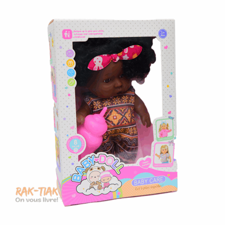 Petite poupée noire – Jouet éducatif et affectif