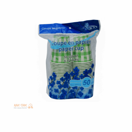 Gobelets en carton – Lot de 50 pièces