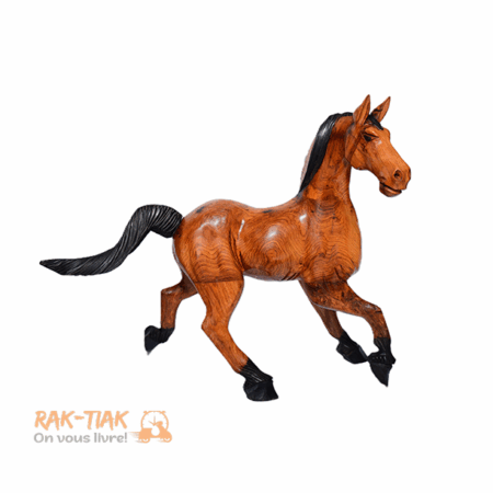Decoration - Cheval en bois lourd