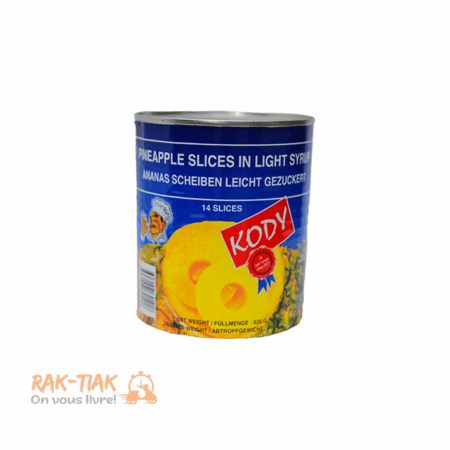 Ananas en Tranches au sirop leger Kody (14 tranches) 820g