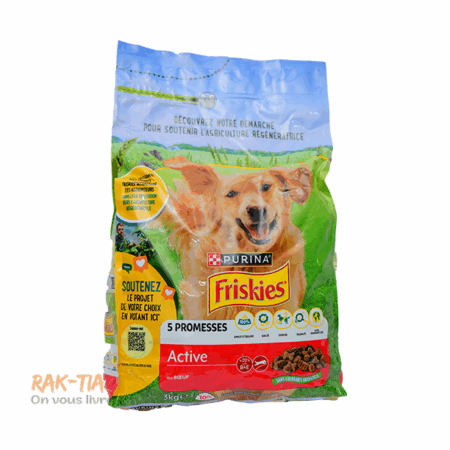 Croquette chien actif 3kg boeuf friskies