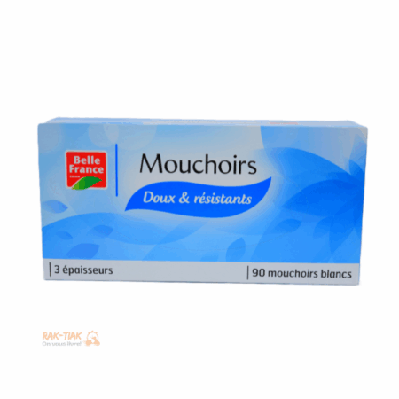Boite 90 mouchoirs blanc 3 plisx21