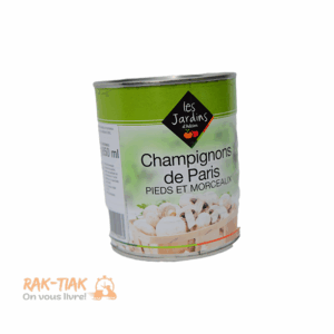 Champignons de Paris pieds et morceaux  Les Jardins d’Adrien 800g