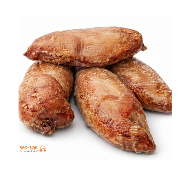 Barquettes de Blanc de Poulet Fumé Nature -1kg avant fumage
