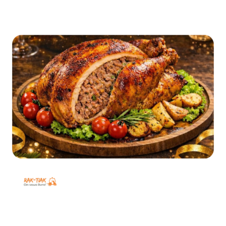 Poulet Fumé Farci à la Viande Hachée